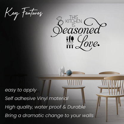 Elegant Seasoned with Love Wall Sticker