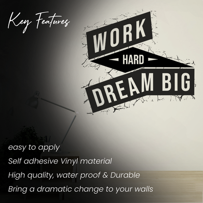 Work Hard Dream Big Wall Sticker