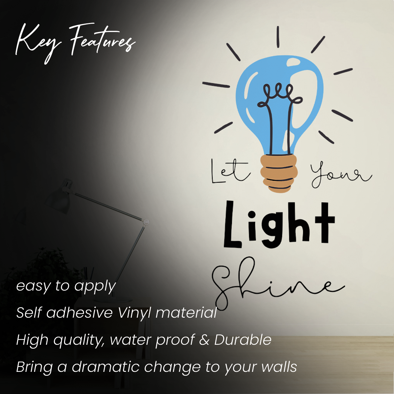 Light Shine Motivational Wall Sticker