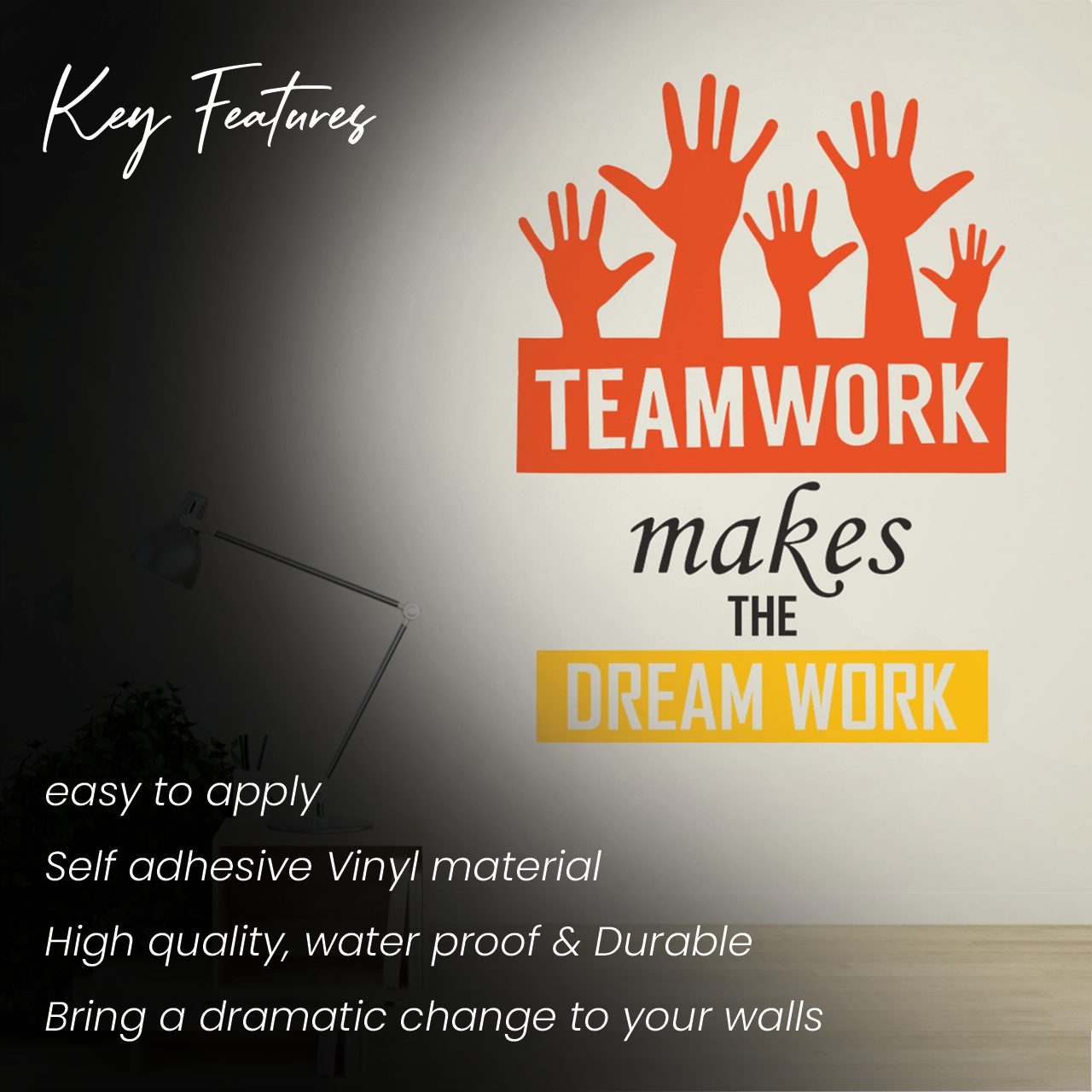 Motivational Teamwork Office/School Wall Sticker
