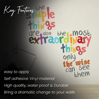 Colorful Simple Things Quote Wall Sticker