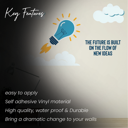 Future Ideas Rocket Lightbulb Wall Sticker