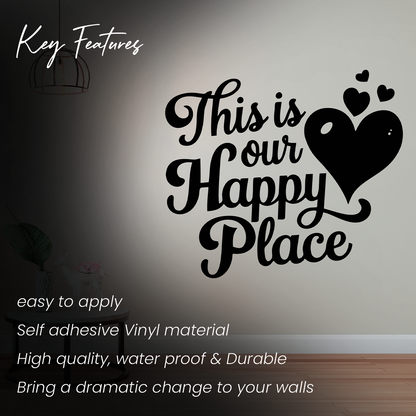 Our Happy Place Heart Wall Sticker