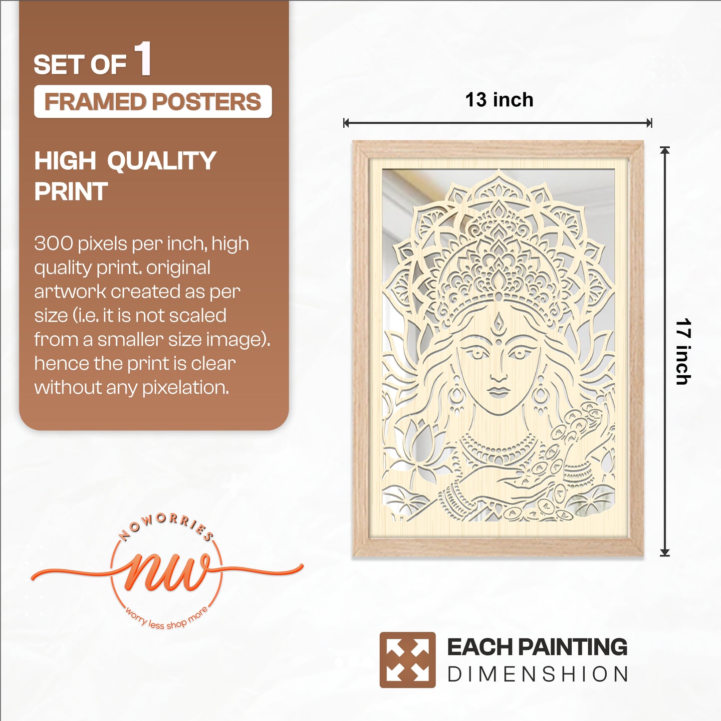 Goddess Lakshmi Pinewood Lasser Art