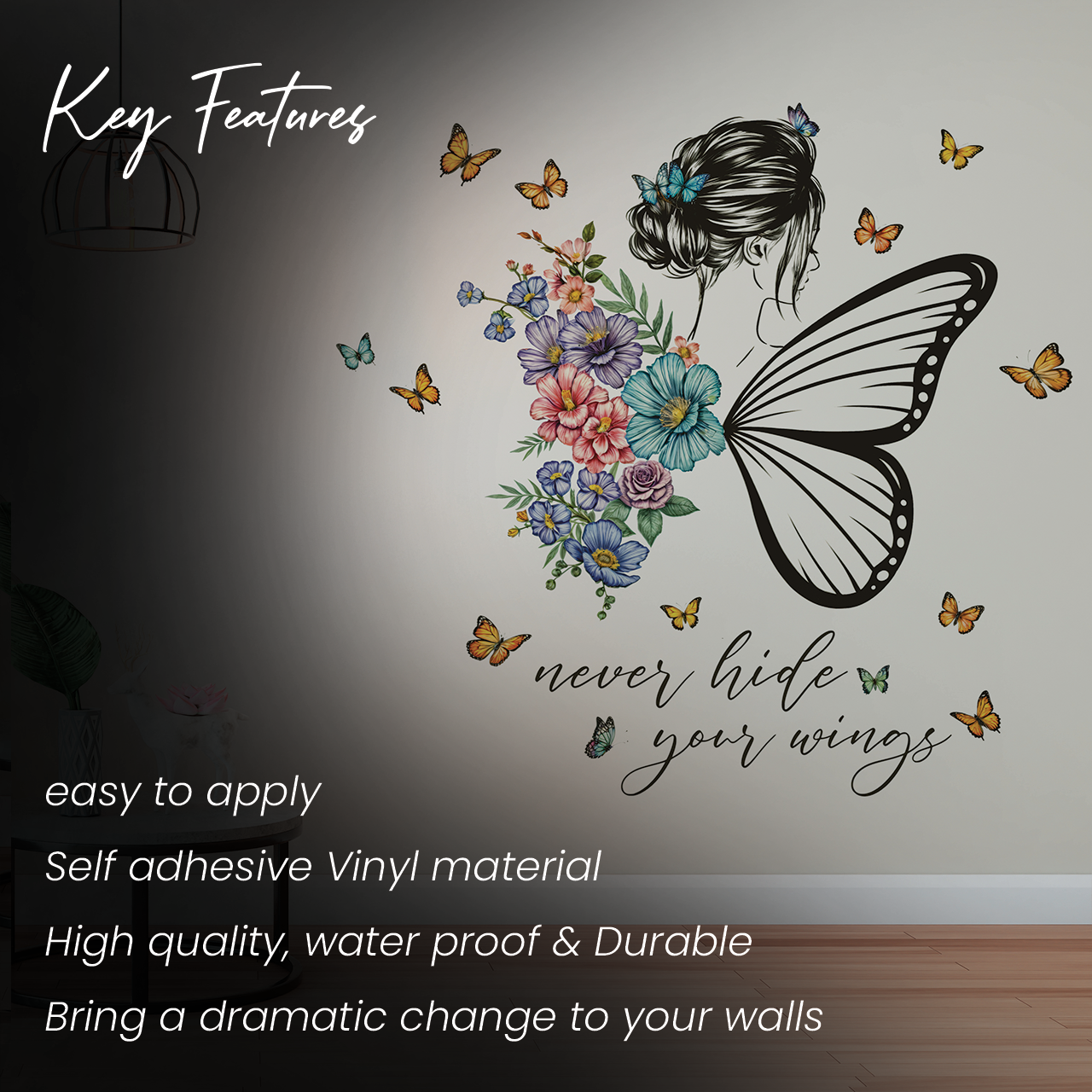 Butterfly Girl Wall Decal