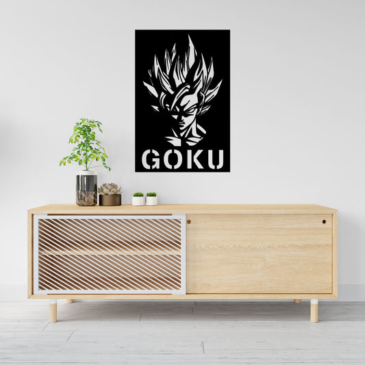 Goku Pinewood Wall Art