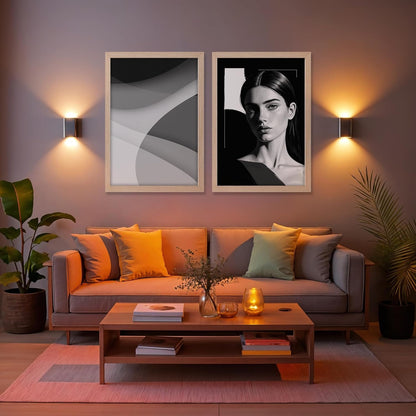 Monochrome Muse – Modern B&W Art Frame Set