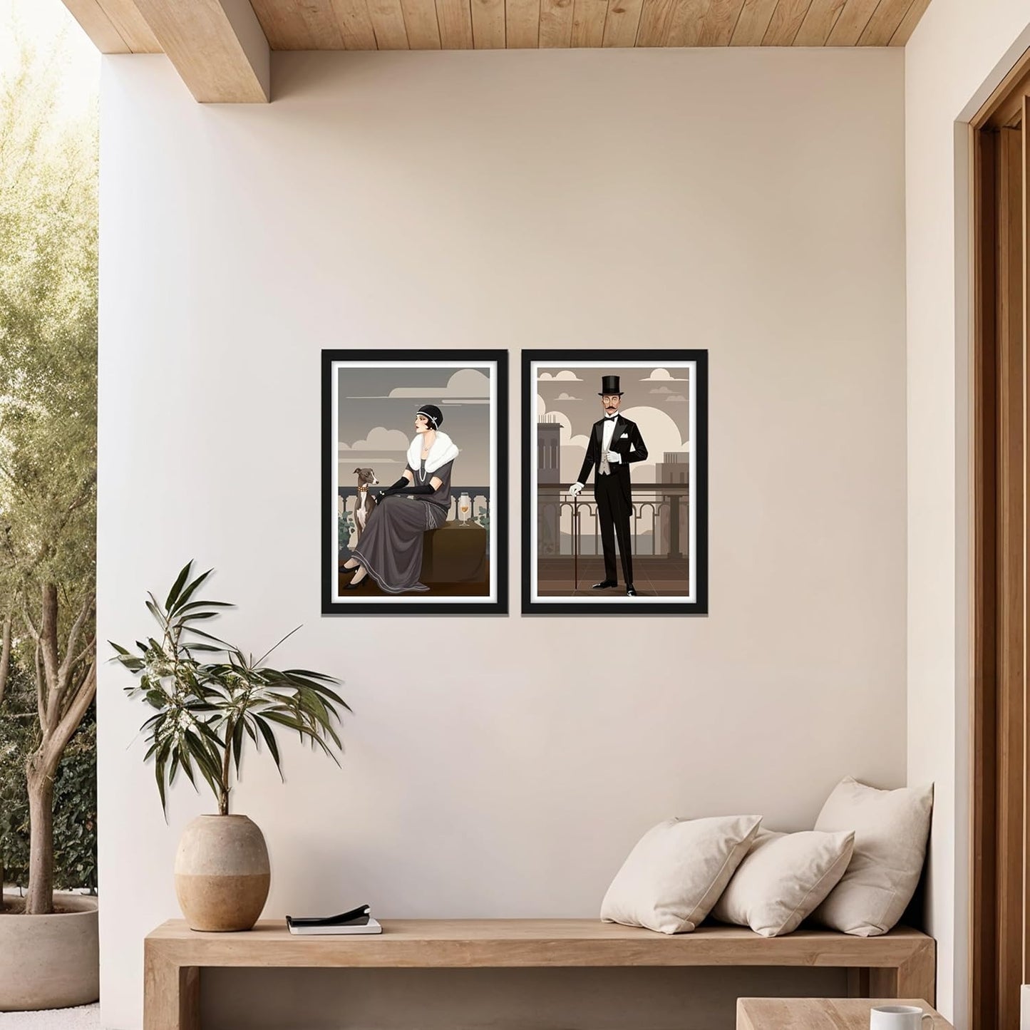 Vintage Romance – Classic Retro Couple Wall Art Set