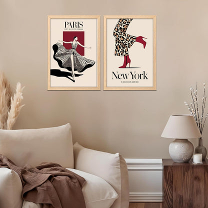 Fashion Capitals – New York & Paris Wall Art Duo