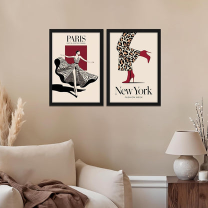 Fashion Capitals – New York & Paris Wall Art Duo