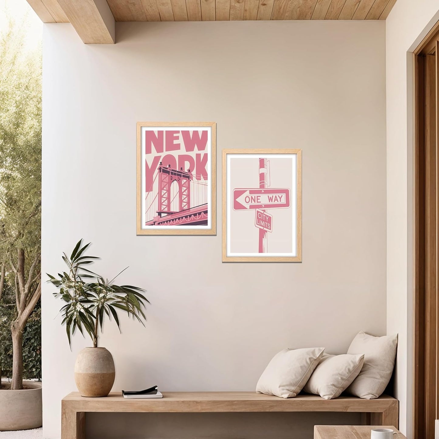 Pink Cityscape – New York Wall Art Set