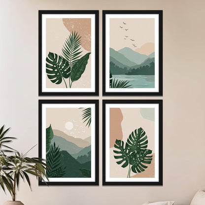 Botanical Mountain Wall Frame Set