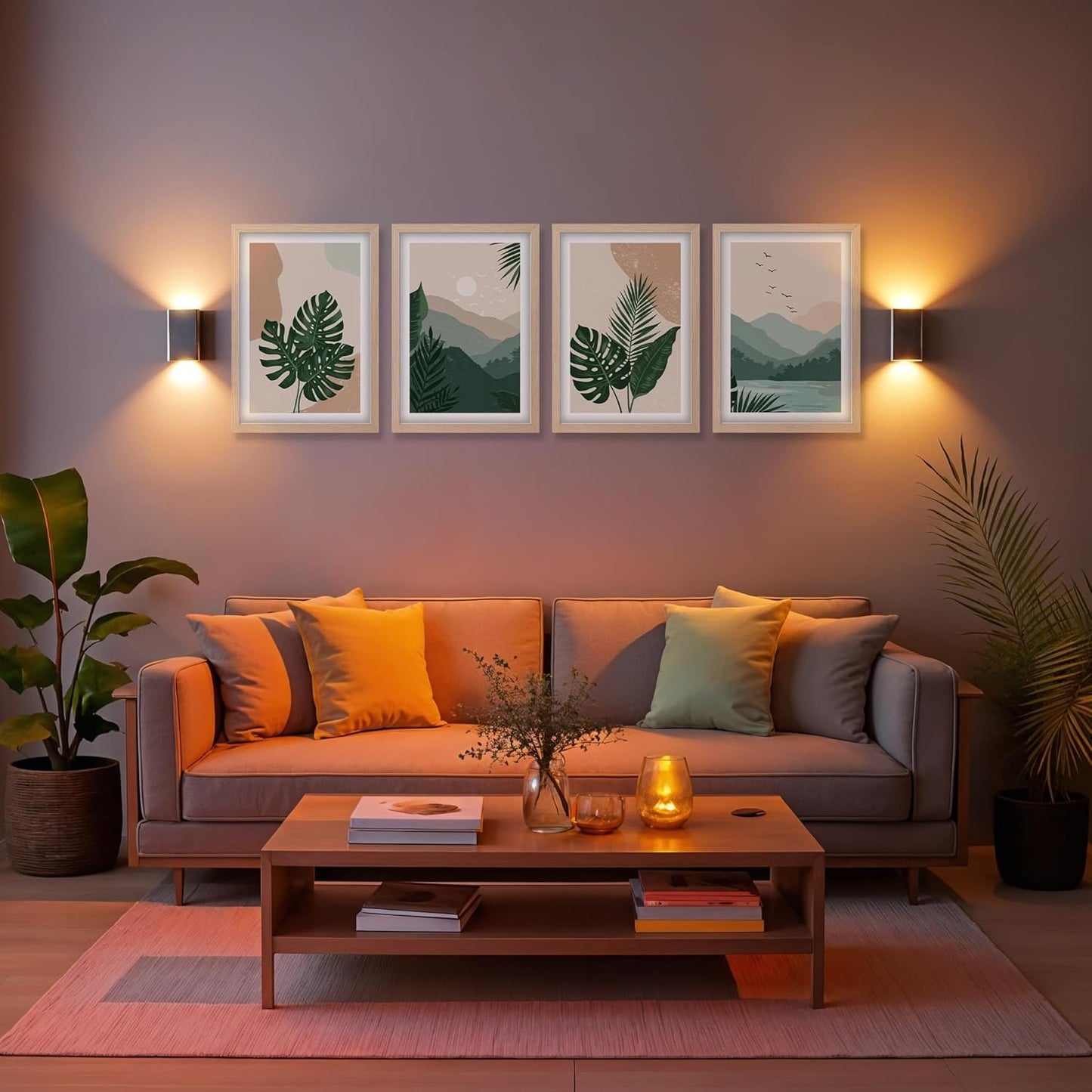 Botanical Mountain Wall Frame Set