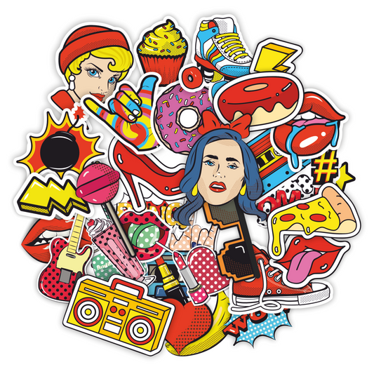 Retro Pop Art General Stickers