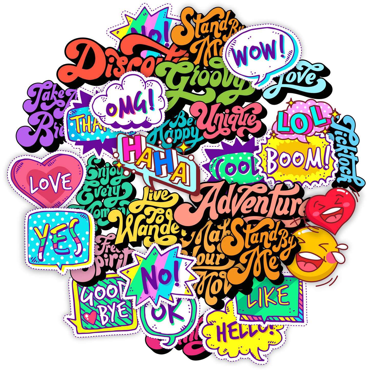 Vibrant Pop Art Graffiti Sticker