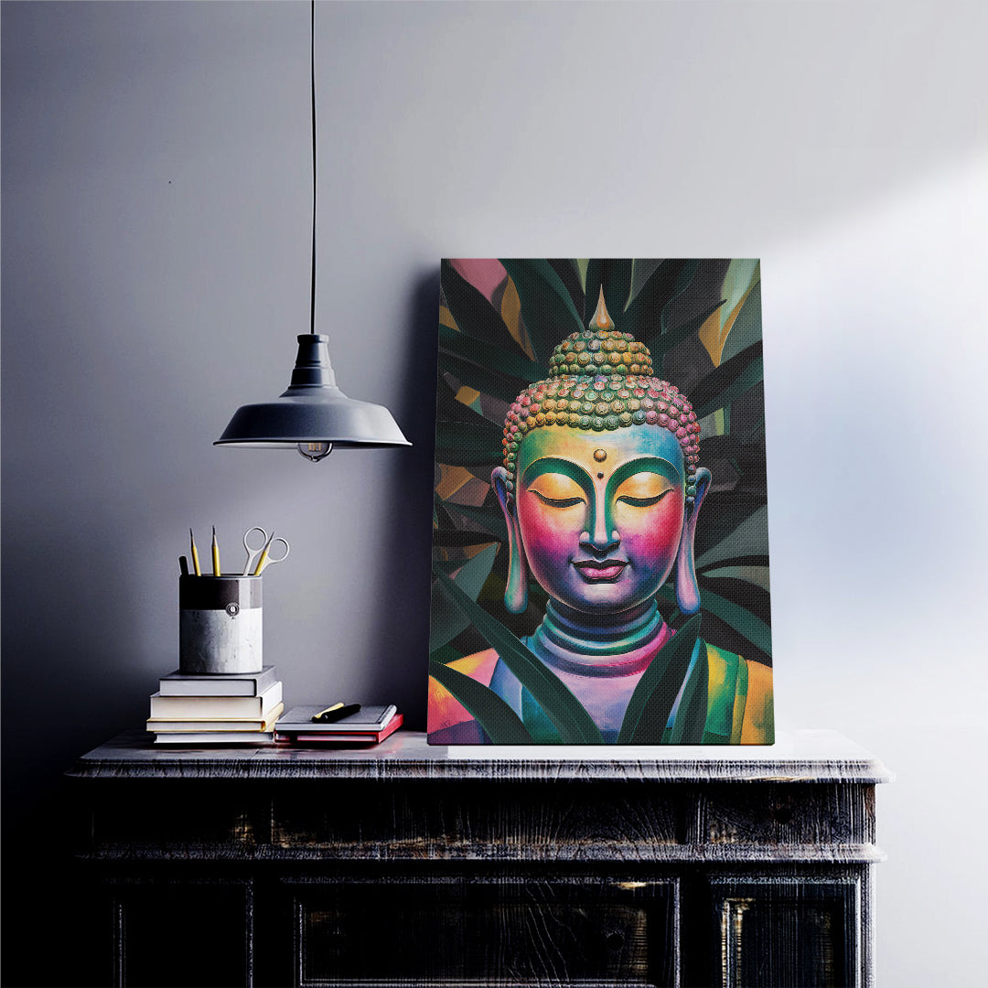 Vibrant Buddha Canvas