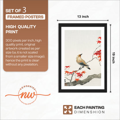 Japanese Bird & Crane Wall Art Collection
