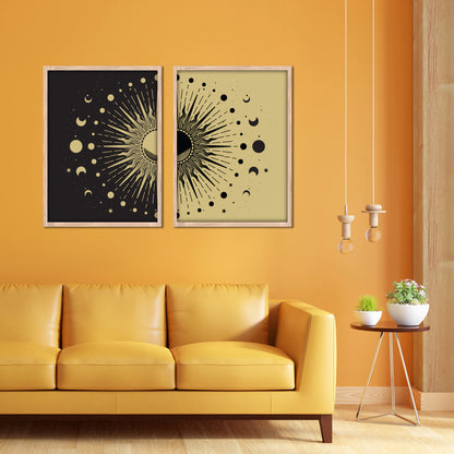 Inverted Color Celestial Burst Wall Frame
