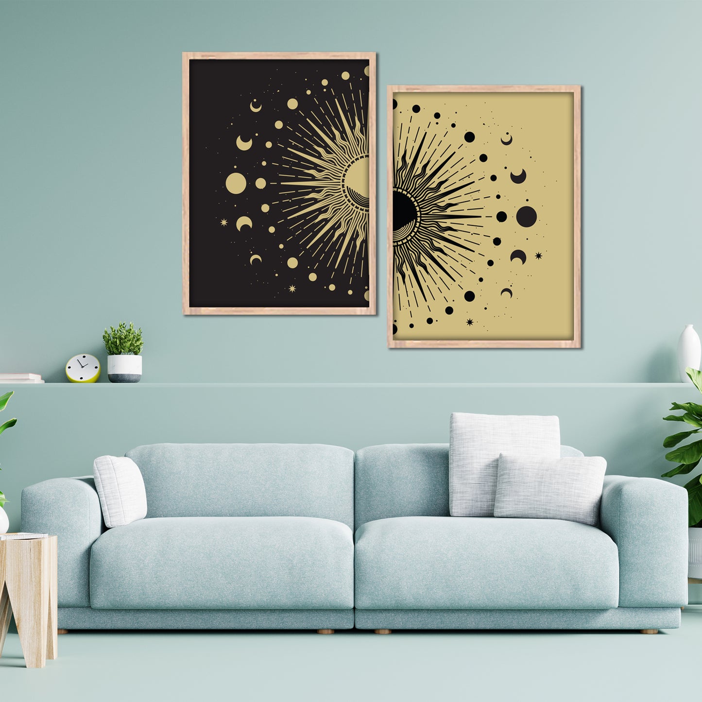 Inverted Color Celestial Burst Wall Frame
