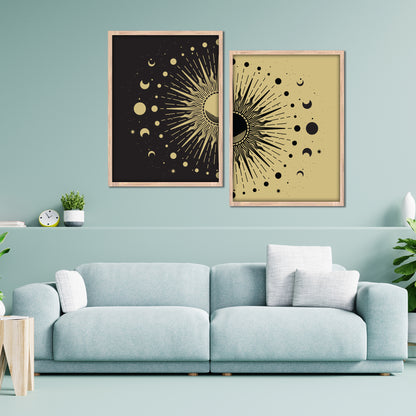 Inverted Color Celestial Burst Wall Frame