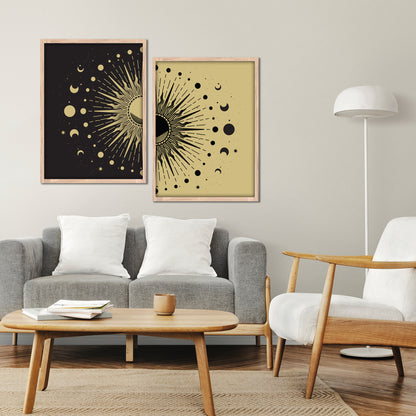 Inverted Color Celestial Burst Wall Frame