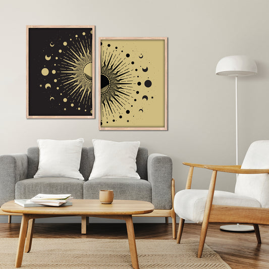 Inverted Color Celestial Burst Wall Frame
