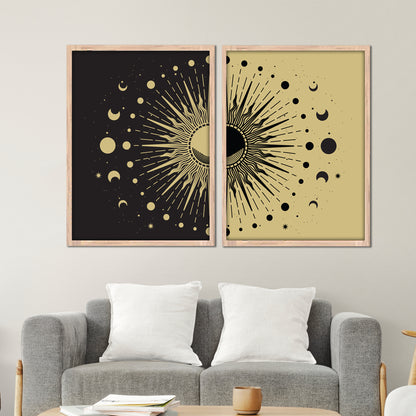 Inverted Color Celestial Burst Wall Frame
