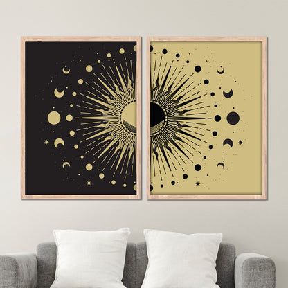 Inverted Color Celestial Burst Wall Frame