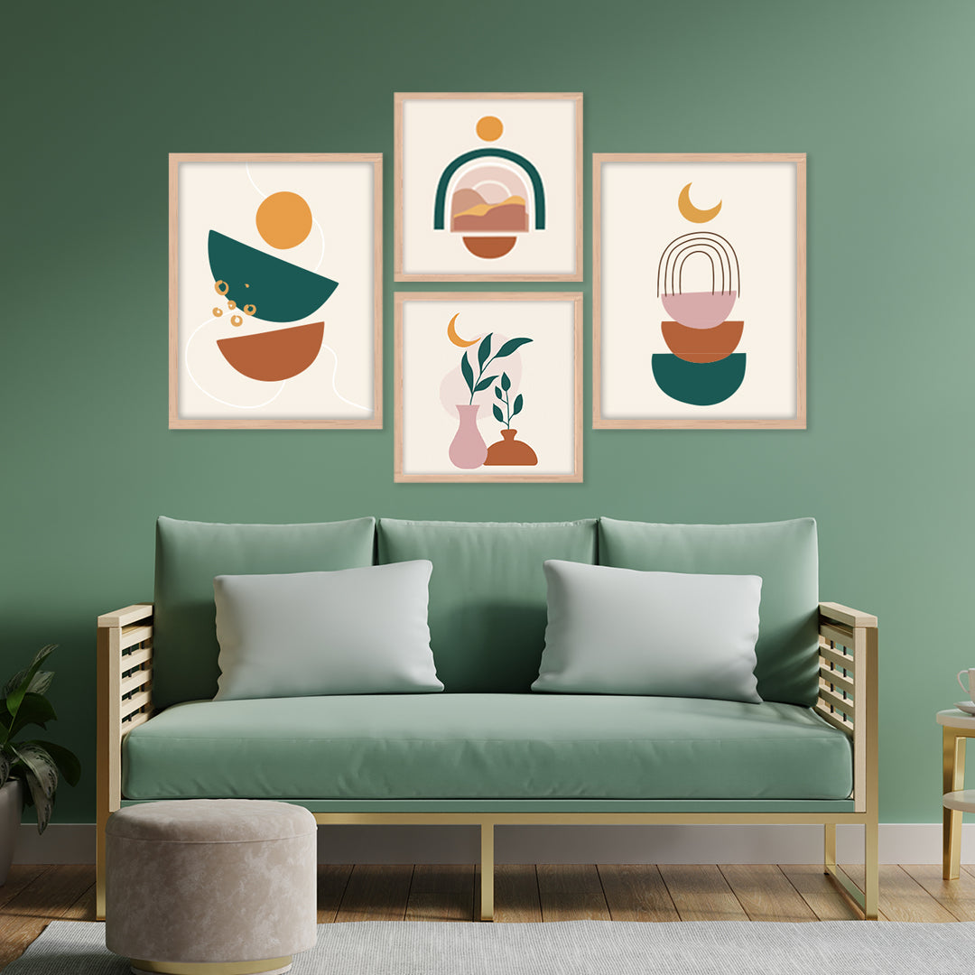 Boho Abstract Wall Art Set