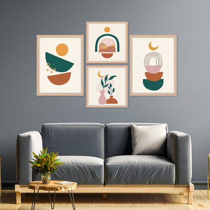 Boho Abstract Wall Art Set