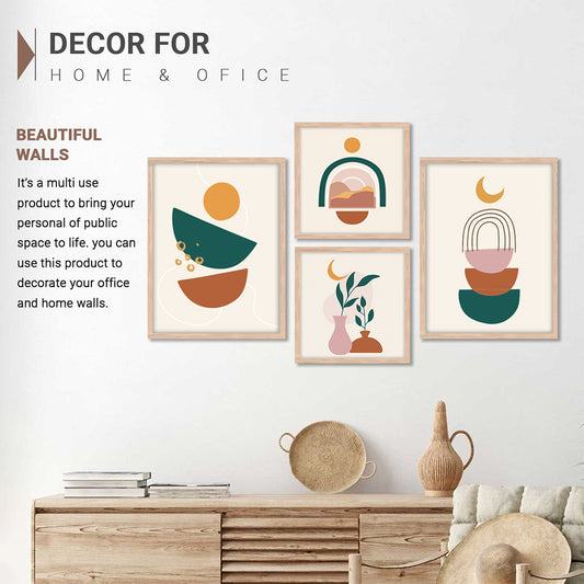 Boho Abstract Wall Art Set