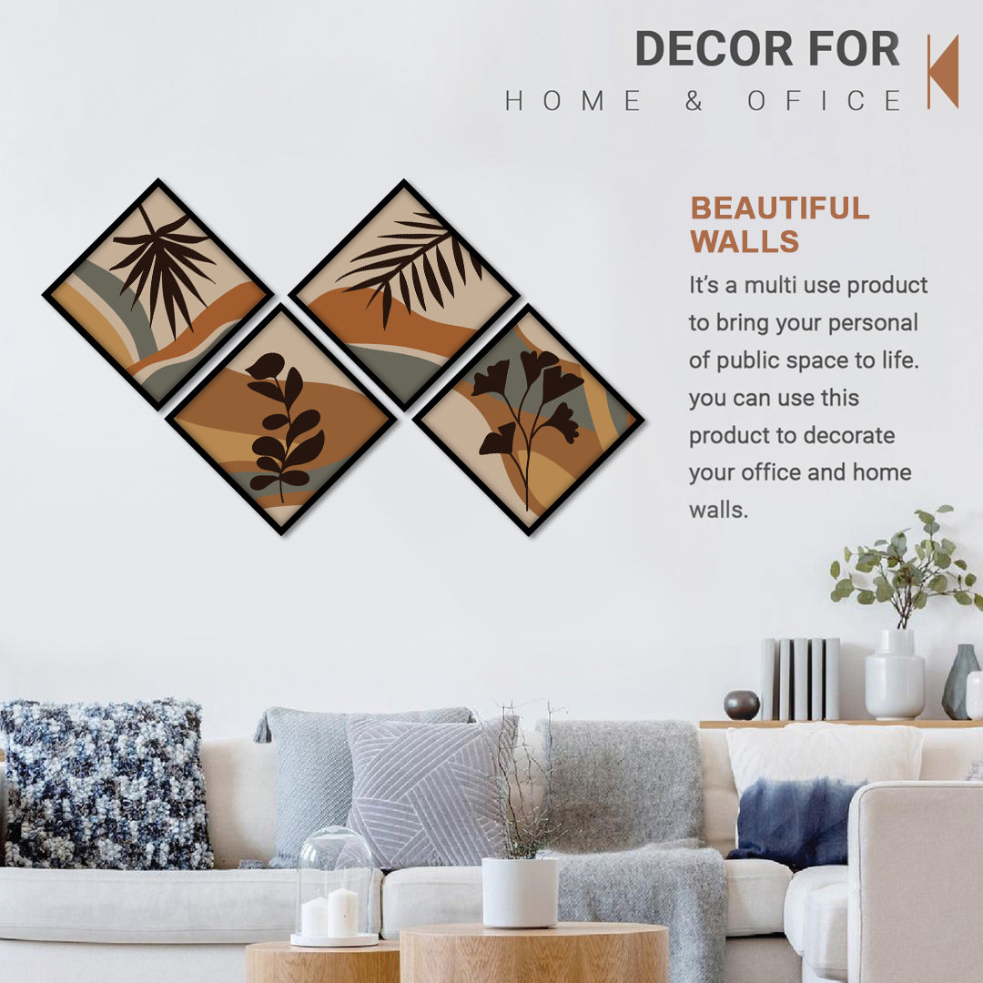 Boho Leaf Art Wall Frames