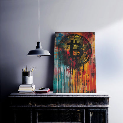 Bitcoin Splash Art Canvas