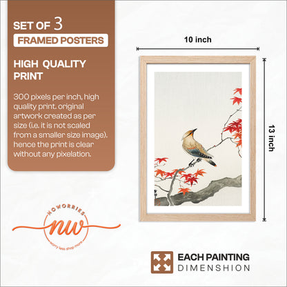 Japanese Bird & Crane Wall Art Collection