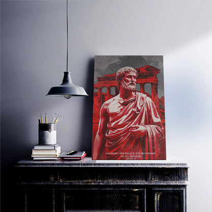 Red Greek Philosopher Canvas