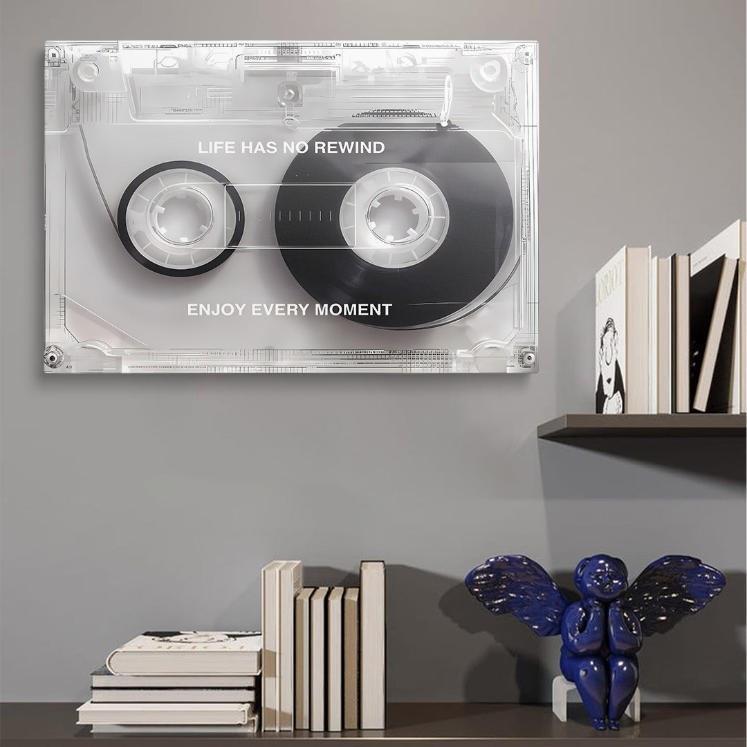 Clear Cassette Tape Art Print Wall Canvas