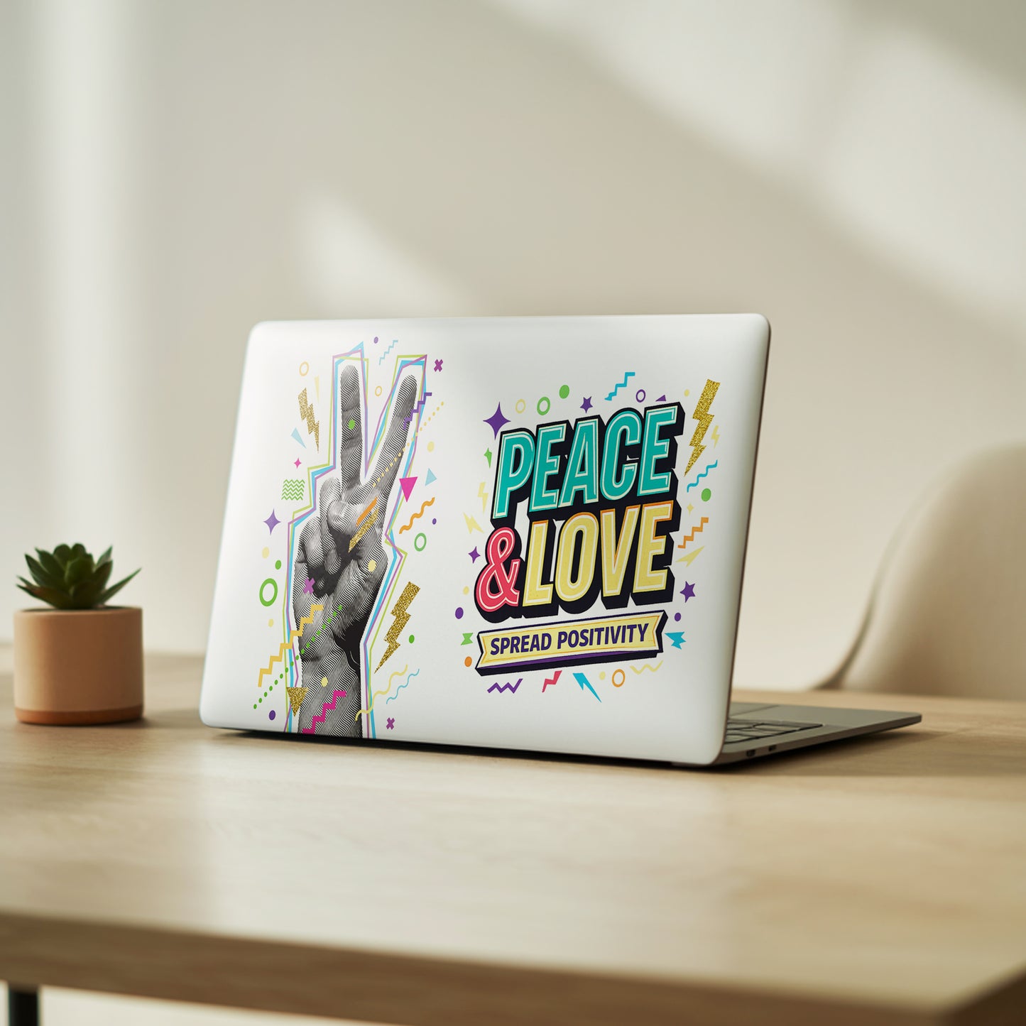 Peace & Love Retro Pop Laptop Skin