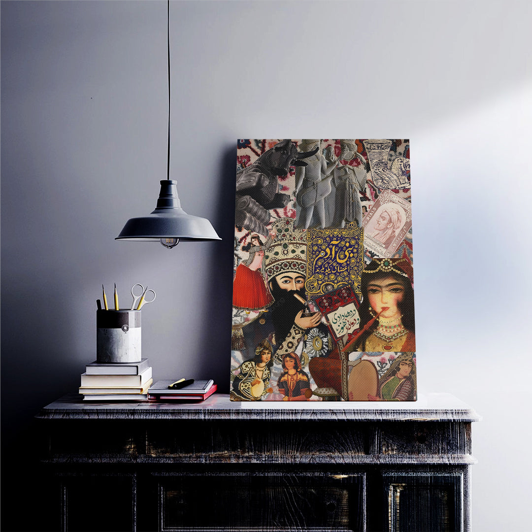 Persian Art Collage Canvas