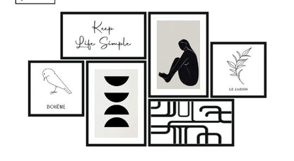 Scandi Line Art Collection Set of 6