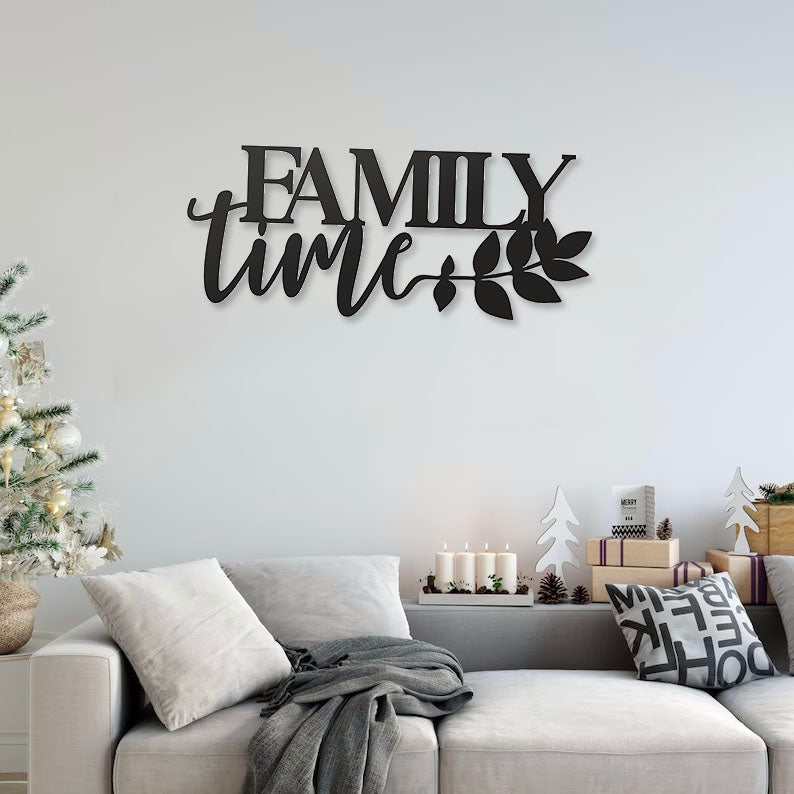 Family Time Pinewood Wall Art