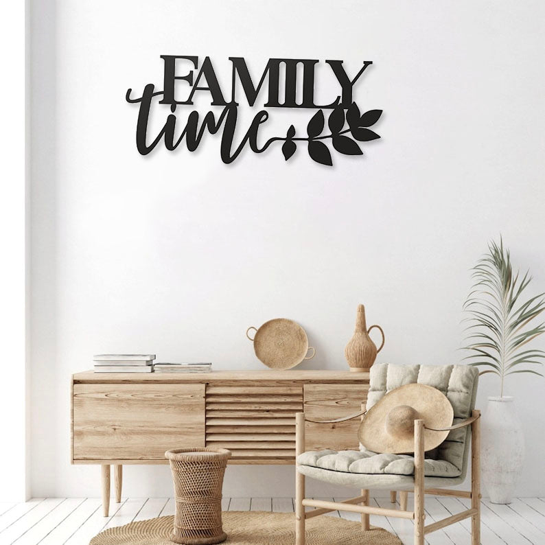 Family Time Pinewood Wall Art