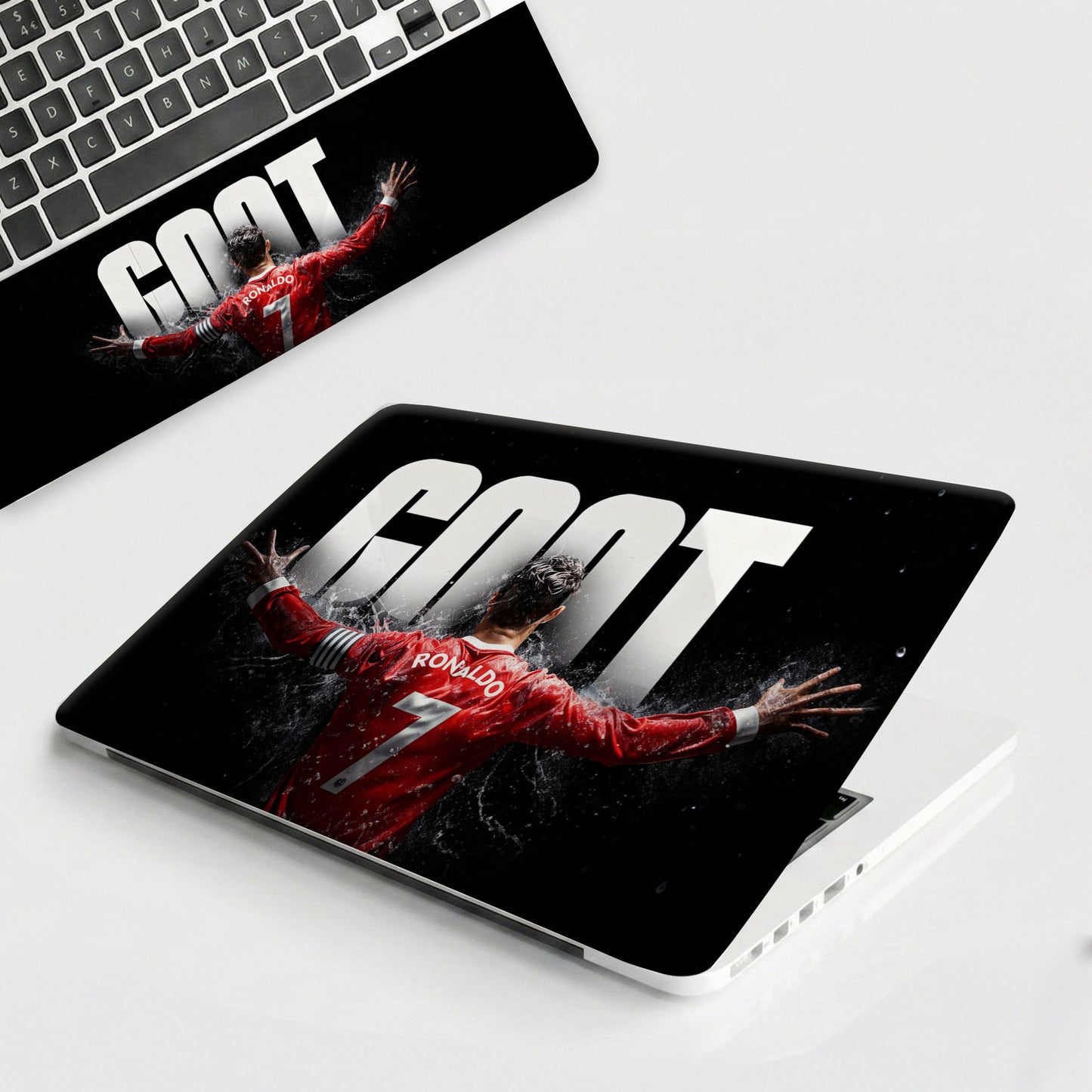 CR7 GOAT Celebration Aesthetic Football Laptop Skin