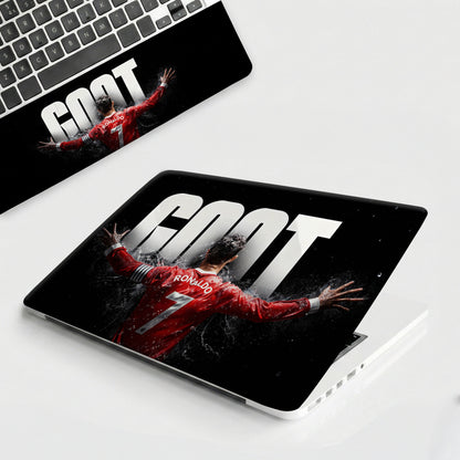 CR7 GOAT Celebration Aesthetic Football Laptop Skin