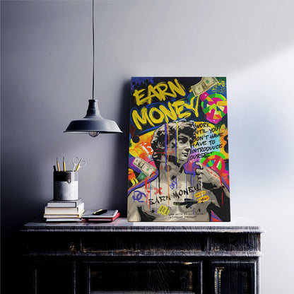 Earn Money Graffiti Canvas