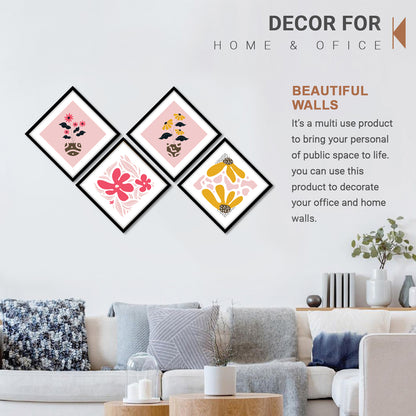 Pastel Bloom Diamond Wall Art Set