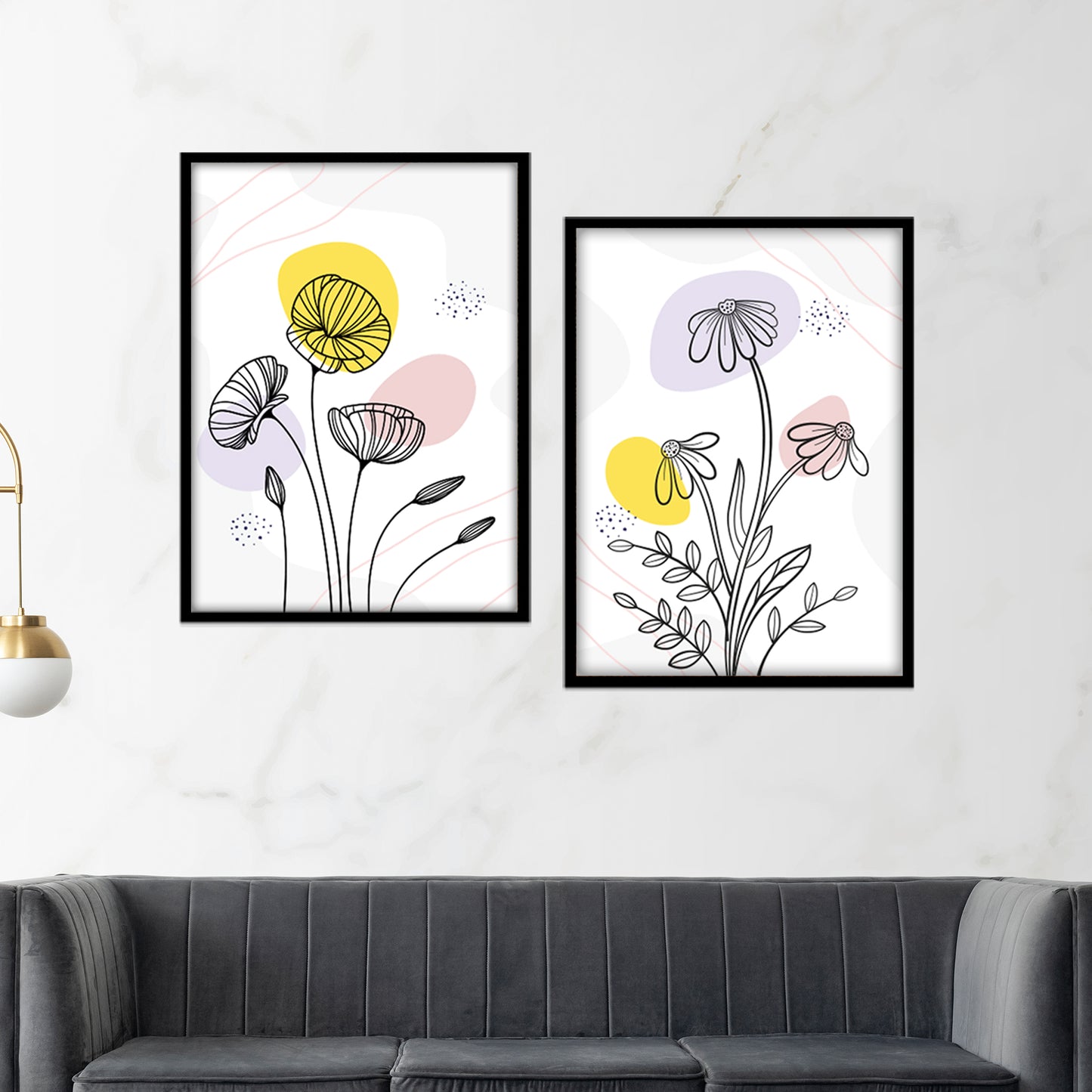 Bloom Sketch Wall Frame Set