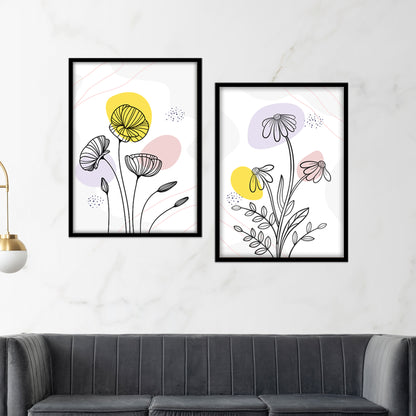 Bloom Sketch Wall Frame Set