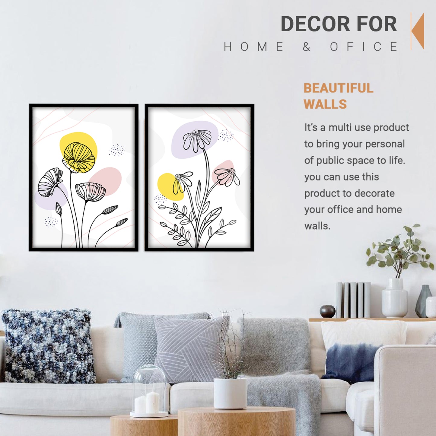 Bloom Sketch Wall Frame Set
