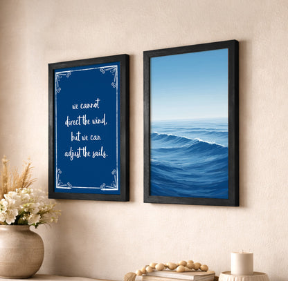 Adjust the Sails Coastal Motivational Wall Art Set of 2