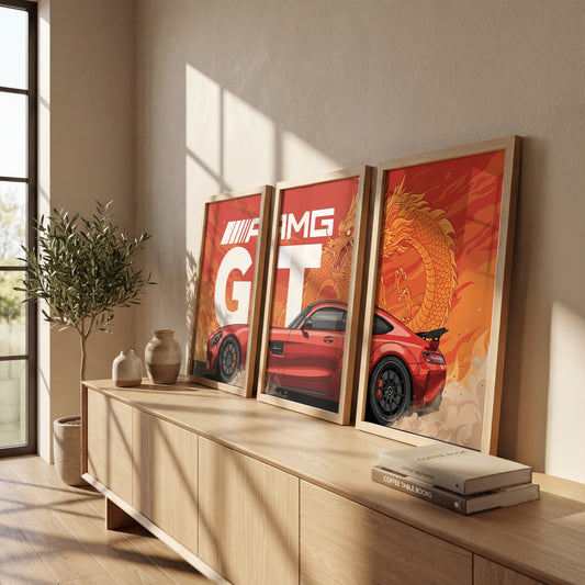 Red Racing Car Wall Art